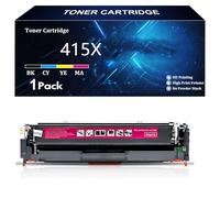 Cartouche de Toner 415X avec Puce Compatible pour HP 415X 415A W2030X W2030A pour HP Color LaserJet Pro MFP M454dw M454nw M454dn M479fdw M479dw M479fnw Imprimantes ,Magenta-1 Pack