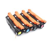Cartouche de Toner 504A CE250A Compatible avec CE251A CE252A Compatible avec imprimantes Couleur CP3525 CP3525n CP3525X CM3530 CM3530fs(504A CE250A-1set)