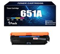Cartouche de Toner à Haut rendement 651A pour HP CE340A CE341A CE342A CE343A 651A Noir Cyan Jaune Magenta avec Puce pour imprimante HP M775dn M775f M775z M775z ,C-1 Piece