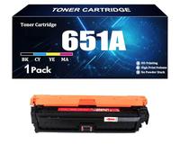 Cartouche de Toner à Haut rendement 651A pour HP CE340A CE341A CE342A CE343A 651A Noir Cyan Jaune Magenta avec Puce pour imprimante HP M775dn M775f M775z M775z ,M-1 Piece