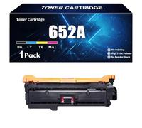 Cartouche de Toner à Haut rendement 652A Compatible avec Puce pour HP CF320A CF321A CF322A CF323A pour imprimante HP M680dn M680f M680z 1 Paquet BK C M Y 16500 Pages ,M-1 Piece