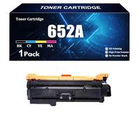 Cartouche de Toner à Haut rendement 652A Compatible avec Puce pour HP CF320A CF321A CF322A CF323A pour imprimante HP M680dn M680f M680z 1 Paquet BK C M Y 16500 Pages ,BK-1 Piece
