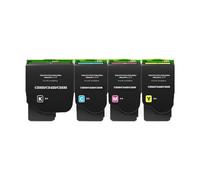 Cartouche De Toner avec Puce 3K 2., 1 Ensemble/4 Pièces, pour Lexmark C2325 MC2325 C2425 MC2425 MC2535 MC2640 C232HK0 C232HC0 C232HM0 C232HY0(1SET C231HK0-Y0 NA)