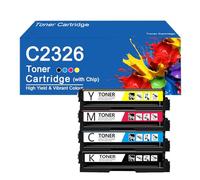 Cartouche de Toner C2326 avec Puce de Remplacement pour imprimantes Lexmark XC2326 C2326, Haute capacité (5 500 Pages).,C2326-4Color