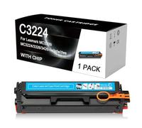Cartouche de Toner C3224 Compatible avec Les imprimantes Lexmark C3224, C3326, C3426, MC3224, MC3326, MC3426, C3220K0, C3220C0, C3220M0, C3220Y0,M-1500 Pages