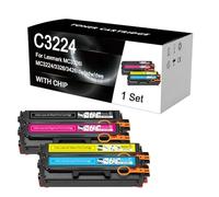 Cartouche de Toner C3224 Compatible avec Les imprimantes Lexmark C3224, C3326, C3426, MC3224, MC3326, MC3426, C3220K0, C3220C0, C3220M0, C3220Y0,Set-1500 Pages