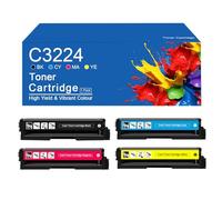 Cartouche de toner C3224 (noir, cyan, magenta, jaune) - C3210K0 C3210C0 C3210M0 C3210Y0 de remplacement pour imprimante Lexmark C3224dw/C3326dw/C3426dw/MC3224adwe/MC3224dwe/MC3224i,C3224-4Color