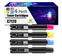 Cartouche De Toner C7120 avec Puce, Compatible avec L'imprimante Xerox Versalink C7120 C7125 C7130, Cartouches De Remplacement À Haut Rendement,4 Colors-1 Set