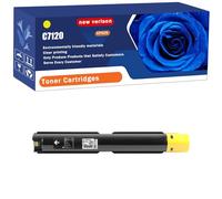 Cartouche De Toner C7120 avec Puce, Remplacement pour Xerox C7120 C7125 C7130, Compatible avec Les Imprimantes Xerox C7120 C7125 C7130, 18 000 À 31 300 Pages,Yellow-1 Set