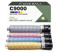 Cartouche de Toner C9000 avec Puce 106R04081 106R04078 106R04079 106R04080 Imprime 31 400 et 26 500 Pages, Remplacement pour imprimante Xerox VersaLink C9000 (4PK-Noir / Cyan / Magenta / Jaune)