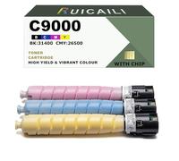 Cartouche de Toner C9000 avec Puce 106R04081 106R04078 106R04079 106R04080 Imprime 31 400 et 26 500 Pages, Remplacement pour imprimante Xerox VersaLink C9000 (3PK-Cyan / Magenta / Jaune)