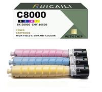 Cartouche de Toner Cartridge C8000 106R04053 106R04050 106R04051 106R04052 Remplacement pour imprimante Xerox C8000 C8000DT (3PK-Cyan / Magenta / Jaune)