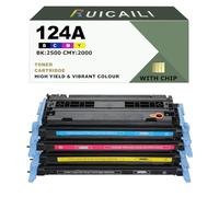 Cartouche de toner compatible 124A pour Q6000A Q6001A Q6002A Q6003A à haut rendement, compatible avec HP Laserjet 1600 2600 2605 1015 1017 2600n 2605d 2605dn 2605dn xi 2605dtn CM1015 CM1015mfp CM1017m