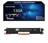 Cartouche de Toner Compatible 130A Remplaçant Les Cartouches pour HP 130A CF350A CF351A CF352A CF353A pour HP Color LaserJet Pro MFP M176 M176FN M177 M177FW Imprimantes,Black-1 Pack