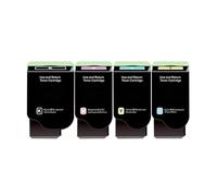 Cartouche de Toner Compatible 3k 2.3k MC2425, Compatible for Lexmark Mc2425 Toner C2325 Compatible MC2325 C2425 MC2425 MC2535 MC2640(4 pièces)