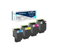 LCL Cartouche de Toner Compatible 71B0010 71B0020 71B0030 71B0040 71B20K0 71B20C0 71B20M0 71B20Y0 CS317dn CX317dn CS417dn CX417de CS517de CX517de (K C M Y) Remplacement pour Lexmark