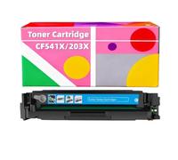 Cartouche de Toner Compatible avec Les imprimantes 203X CF540X 203A CF540A pour HP Color LaserJet Pro M254dw M254dn M254nw Color LaserJet Pro MFP M281fdw M280nw M281cdw M281fdn(Cyan,High Yield)