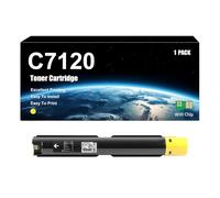 Cartouche De Toner Compatible avec Xerox C7120 006R01824 006R01825 006R01826 006R01827 Haut Rendement Compatible avec Imprimantes Xerox Versalink C7120 C7125 C7130, avec Puce,Yellow-1 Set