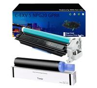 Cartouche de Toner Compatible C-EXV 5 Noir pour Canon IR 1600 1610F 2000 2010F - 6836A002 - 7000 Pages - Tambour 6837A002 Pris en Charge