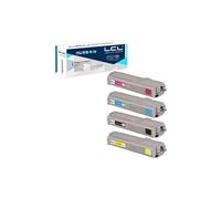 LCL Cartouche de Toner Compatible C532DN C542DN MC563DN MC573DN 46490608 (1Noir 1Cyan 1Magenta 1Jaune) Remplacement pour OKI C532dn/C542dn/MC563dn/ MC573dn