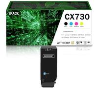 Cartouche de Toner Compatible CX730 pour imprimantes Lexmark Haute capacité CS730de, CS735de, CX730de, CX735adse et CX737adzse. Répond à Tous Vos Besoins d'impression. avec Puce,Cyan-Low Yield