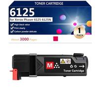 Cartouche de Toner Compatible de Remplacement 6125 Haute Capacité Rendement pour Xerox Phaser 6125 6125N Imprimante ,Magenta-1 Pack