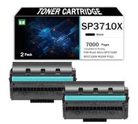 Cartouche de Toner Compatible HP SP3710 SP3710X, Cartouche d'encre Noire avec Puce, Compatible avec Les imprimantes Laser Multifonctions Ricoh Aficio SP3710SF SP3710DN M320F P311,7000Page-2PCS