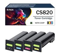 Cartouche de Toner Compatible Lexmark Haute capacité, Compatible avec Les imprimantes des séries CS820de CS820dte CS820dtfe CX820de CX820dtfe CX825de CX825dte CX825dtfe CX860de,4Color-Regular Yield