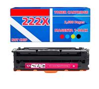 Cartouche de Toner Compatible Magenta pour HP 222X pour HP LaserJet Pro 3203 3203dn 3203dw 3288 3288dw MFP 3303 3303sdw 3303fdw 3303fdn MFP 3388 3388sdw 3388fdw sans Puce