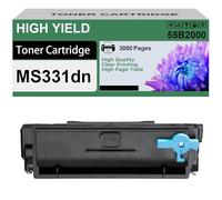 Cartouche De Toner Compatible MS331dn 55B2000 55B2H00 55B2X00, Remplacement pour Imprimantes Lexmark MS331dn MX331adn MS431dn MS431dw MX431adn MX431adw MX432adwe,Black-3000 Pages