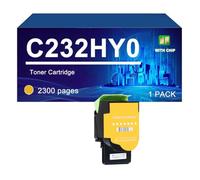 Cartouche De Toner Compatible pour Lexmark C2325 MC2325 C2425 MC2535 MC2640 | C2320K0 C2320C0 C2320M0 C2320Y0 Cartouches de toner compatibles pour MC2425 C2425 C2325 MC2325 MC2535 MC2640,Yellow-1 Pack