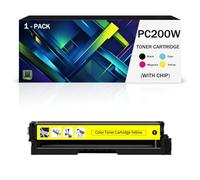 Cartouche de toner compatible pour Ricoh PC200W (haute capacité) - Compatible avec les imprimantes laser Ricoh MC240FW et de la série PC200W - Puce incluse - Rechargeable(Size:4500Page,Color:Jaune)