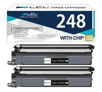 Cartouche de Toner Compatible TN248 TN-248 TN248BK TN-248BK (2-Pack Noir) Remplacement pour DCP-L3515CDW DCP-L3520CDW DCP-L3555CDW,DCP-L3560CDW HL-L3220CW HL-L3240CDW HL-L8230CDW