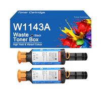 Cartouche de Toner Compatible W1143A pour imprimantes HP Neverstop Laser 1000n, 1001nw, MFP1200nw, 1202nw et 1202w, Haute capacité (2 500 Pages).,W1143A-2Set