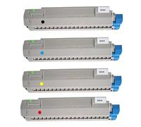 Cartouche de Toner Couleur Compatible avec OKI for imprimantes Laser C810 C810N C810DN C810CDTN C830 C830N C830DN(BK)