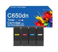 Cartouche de Toner Couleur de Remplacement C650dn pour imprimante Oki C650dn, Impression Nette,C650dn-4Color