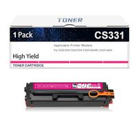 Cartouche De Toner CS331 Compatible avec Cartouches Lexmark CS331 20N10K0 20N10C0 20N10M0 20N10Y0 pour Imprimantes CS331DW CS431DW CX331ADWE CX431ADW sans Puce, 1 500 Pages,Magenta-1 Pack