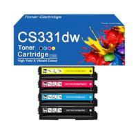 Cartouche de Toner CS331dw avec Puce de Remplacement pour imprimantes Lexmark CS331dw, CS431dw, CX331adwe et CX431adw. Installation et Utilisation faciles.,CS331dw-4Color