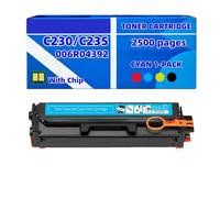 Cartouche de Toner Cyan Haute capacité Compatible 006R04392 avec Puce 2500 Pages Couleurs Vives pour imprimantes Xerox C230 C235