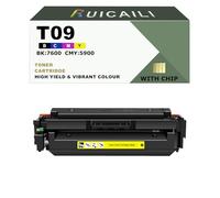 Cartouche de Toner de Remplacement Compatible T09 avec Puce, Fonctionne avec Canon imageCLASS X C1127iF, imprimante Color imageCLASS MF1127C. (1, Jaune)