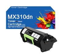 Cartouche de Toner de Remplacement MX310dn 60F1H00 60F2H00 pour imprimantes Lexmark MX310dn, 410de, MX510de, 511de, 610de et 611de,MX310dn-1Set
