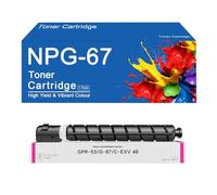 Cartouche de Toner de Remplacement NPG-67 C-EXV-49 GPR-53 pour imprimantes Canon C3720, C3725, C3725i, C3730 et C3730i, Haute capacité (36 000 Pages).,NPG67 -Magenta
