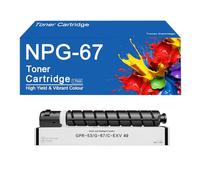 Cartouche de Toner de Remplacement NPG-67 C-EXV-49 GPR-53 pour imprimantes Canon C3720, C3725, C3725i, C3730 et C3730i. Installation et Utilisation faciles.,NPG67 -Black