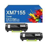 Cartouche de Toner de Remplacement XM7155 pour imprimante Lexmark XM7155 7155X 7163 7163X 7170 7170x XM7263 avec Puce, rendement élevé 35 000 Pages,XM7155-2SET