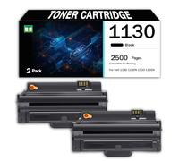 Cartouche de Toner Haute capacité 1130 330-9523 Compatible avec Les imprimantes Laser Dell 1130, 1130N, 1133 et 1135N. Cartouche d'encre Noire Haute capacité. Imprimez clairement,Black-2PCS