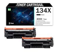Cartouche de Toner Haute capacité 134X W1340X avec Puce, Compatible avec imprimante Laser HP MFP M209dw M209dwe M234dw M234sdn M234sdne M234sdw M234dwe M234sdw M234sdwe, 4 000 Pages,Black-2PCS