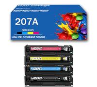 Cartouche de Toner Haute capacité 207A de Remplacement pour HP W2210A W2211A W2213A W2212A, Compatible avec Les imprimantes M255DW M255NW M282NW M283FDN M283FDW,4Color-with Chip