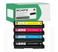 Cartouche De Toner Haute Capacité 408451 408452 408453 408454 Remplacement pour Imprimante MC240FW (sans Puce), 4 500 Pages, Compatible avec Les Imprimantes Ricoh MC240FW PC200W,4 Colors-1 Pack