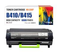 Cartouche De Toner Haute Capacité B410 (sans Puce) Cartouche De Remplacement Compatible 006R04725 006R04726 006R04727 pour Imprimantes Xerox B410 B415,Black-6000 Pages