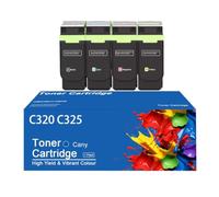 Cartouche de toner haute capacité C320, compatible avec les imprimantes multifonctions couleur Xerox C320, C325, C320DNI et C325DNI. Cartouches 4 couleurs avec puce